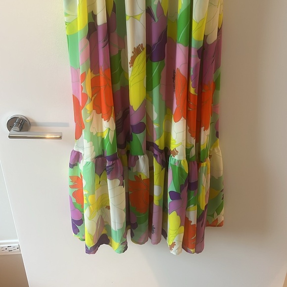 NWT Smocked Mock Neck Tiered Maxi Dress - Picture 3 of 5